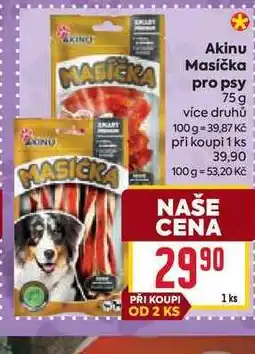 Billa Akinu Masička pro psy 75 g nabídka