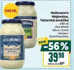 Billa Hellmans´s tatarská omáčka nabídka