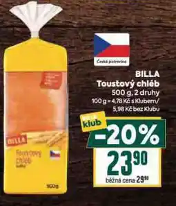 Billa Toastový chléb nabídka