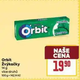 Billa Orbit žvýkačky nabídka