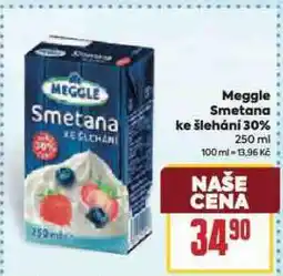 Billa Meggie smetana ke šlehání 30% nabídka