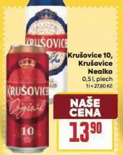 Billa Krušovice nealko nabídka