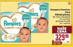 Billa Pampers premium care dětské plenky nabídka