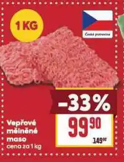 Billa Vepřové mělněné maso nabídka