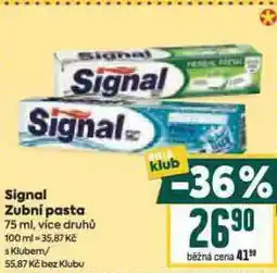 Billa Signal zubní pasta nabídka
