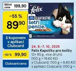 Tesco Felix Kapsičky pro kočky, 12× 85 g nabídka