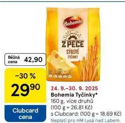 Tesco Bohemia Tyčinky, 160 g, více druhů nabídka
