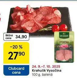 Tesco Krahulík Vysočina, 100 g nabídka