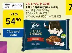 Tesco Felix Kapsičky pro kočky, 4x 80 g nabídka