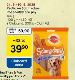 Tesco Pedigree Schmackos Pochoutky pro psy, 144 g nabídka