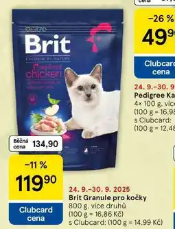 Tesco Brit Granule pro kočky, 800 g, více druhů nabídka