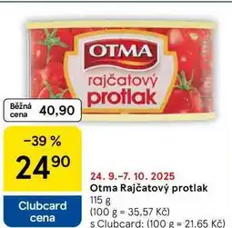 Tesco Otma Rajčatový protlak, 115 g nabídka