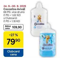 Tesco Coccolino Aviváž, 68 PD, více druhů nabídka
