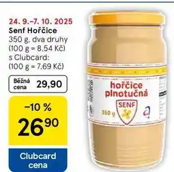 Tesco Senf Hořčice, 350 g nabídka