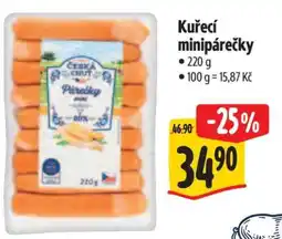 Albert Kuřecí minipárečky nabídka
