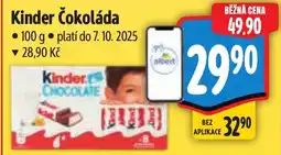 Albert Kinder Čokoláda nabídka