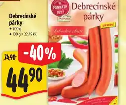 Albert Debrecínské párky nabídka