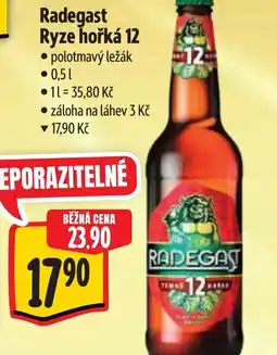 Albert Radegast Ryze hořká 12 nabídka