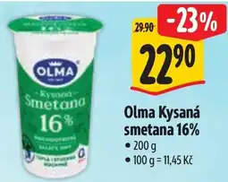 Albert Olma Kysaná smetana 16% nabídka