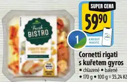 Albert Cornetti rigati s kuřetem gyros nabídka