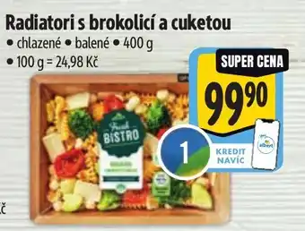Albert Radiatori s brokolicí a cuketou nabídka