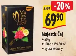 Albert Majestic Čaj nabídka