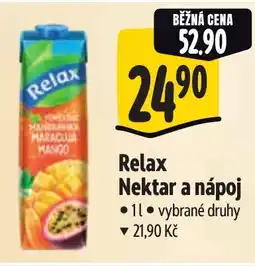 Albert Relax Nektar a nápoj nabídka