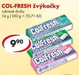 CBA COL-FRESH žvýkačky, 14 g nabídka