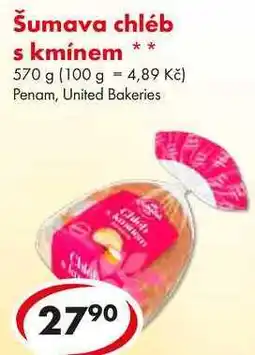 CBA Šumava chléb s kmínem, 570 g nabídka