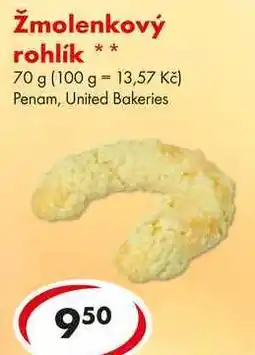 CBA Žmolenkový rohlík, 70 g nabídka