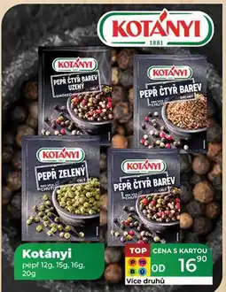 Tamda Foods Kotányi pepř 12g, 15g, 16g, 20g nabídka