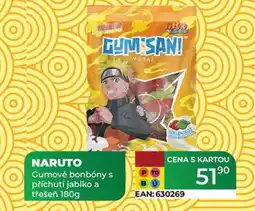 Tamda Foods NARUTO Gumové bonbóny s příchutí jablko a třešeň 180g nabídka