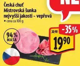 Albert Česká chuť Mistrovská šunka nabídka