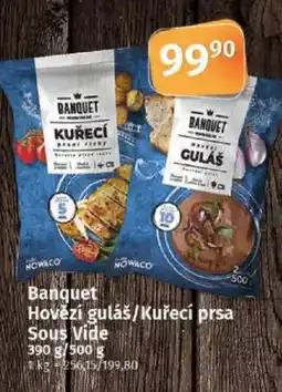 COOP TIP Banquet Hovězí guláš/Kuřecí prsa Sous Vide nabídka