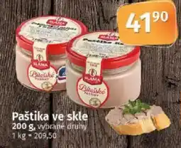 COOP TIP Paštika ve skle nabídka