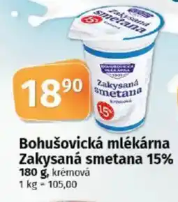COOP TIP Bohušovická mlékárna Zakysaná smetana 15% nabídka