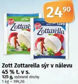 COOP TIP Zott Zottarella sýr v nálevu 45% t. v s. nabídka