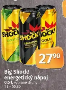 COOP TIP Big Shock! energetický nápoj nabídka