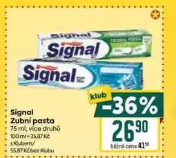 Billa Signal Zubní pasta 75 ml nabídka