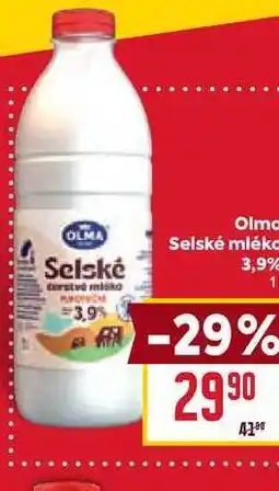 Billa Olma Selské mléka 3,9% 1l nabídka
