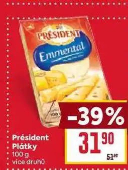 Billa Président Plátky 100 g nabídka