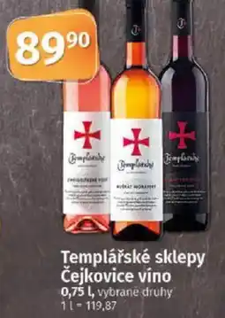 COOP TIP Templářské sklepy Čejkovice víno nabídka