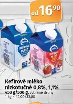 COOP TIP Ranko Kefírové mléko nízkotučné 0,8%, 1,1% nabídka
