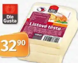 COOP TIP Listové těsto nabídka