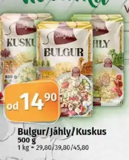 COOP TIP Bulgur/Jáhly/Kuskus nabídka