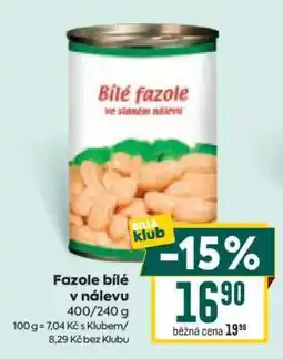 Billa Fazole bílé v nálevu nabídka