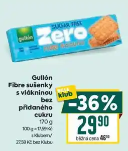 Billa Gullón Fibre sušenky s vlákninou bez přidaného cukru nabídka