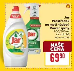 Billa Jar Prostředek na mytí nádobí, Power spray nabídka