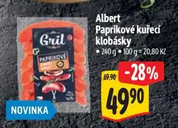 Albert Albert Paprikové kuřecí klobásky nabídka
