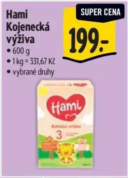 Albert Hami kojenecká výživa nabídka